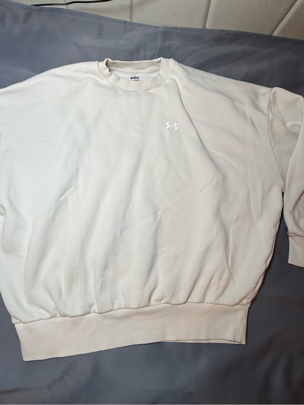 Under Armour  Off-White Oversized Crewneck Sweatshirt